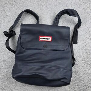 Hunter for Target Navy Blue Backpack Waterproof Rain Bag Yellow Lining